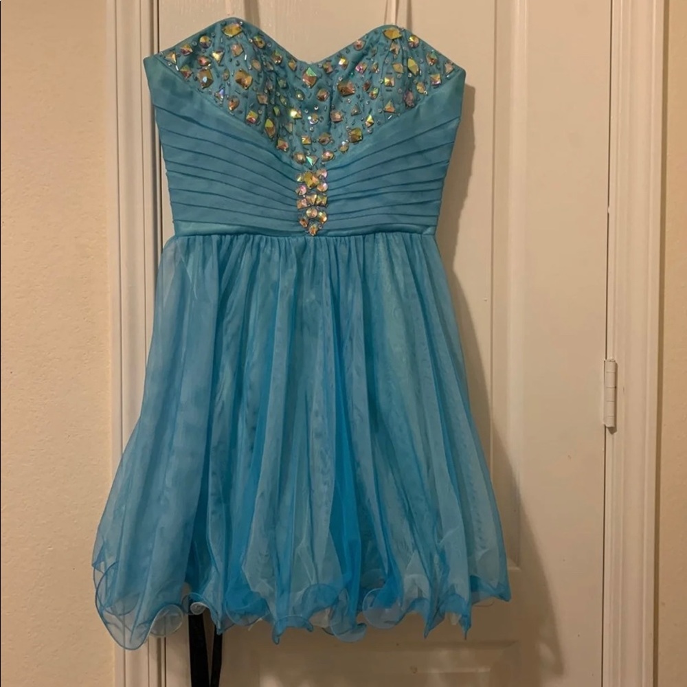 Turquoise hoco dress